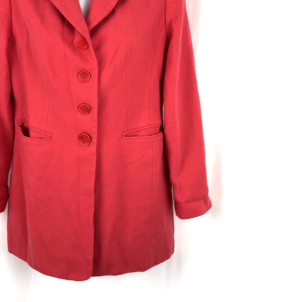 Tahari Button Front Collared Wool Jacket Pockets 8 - image 5